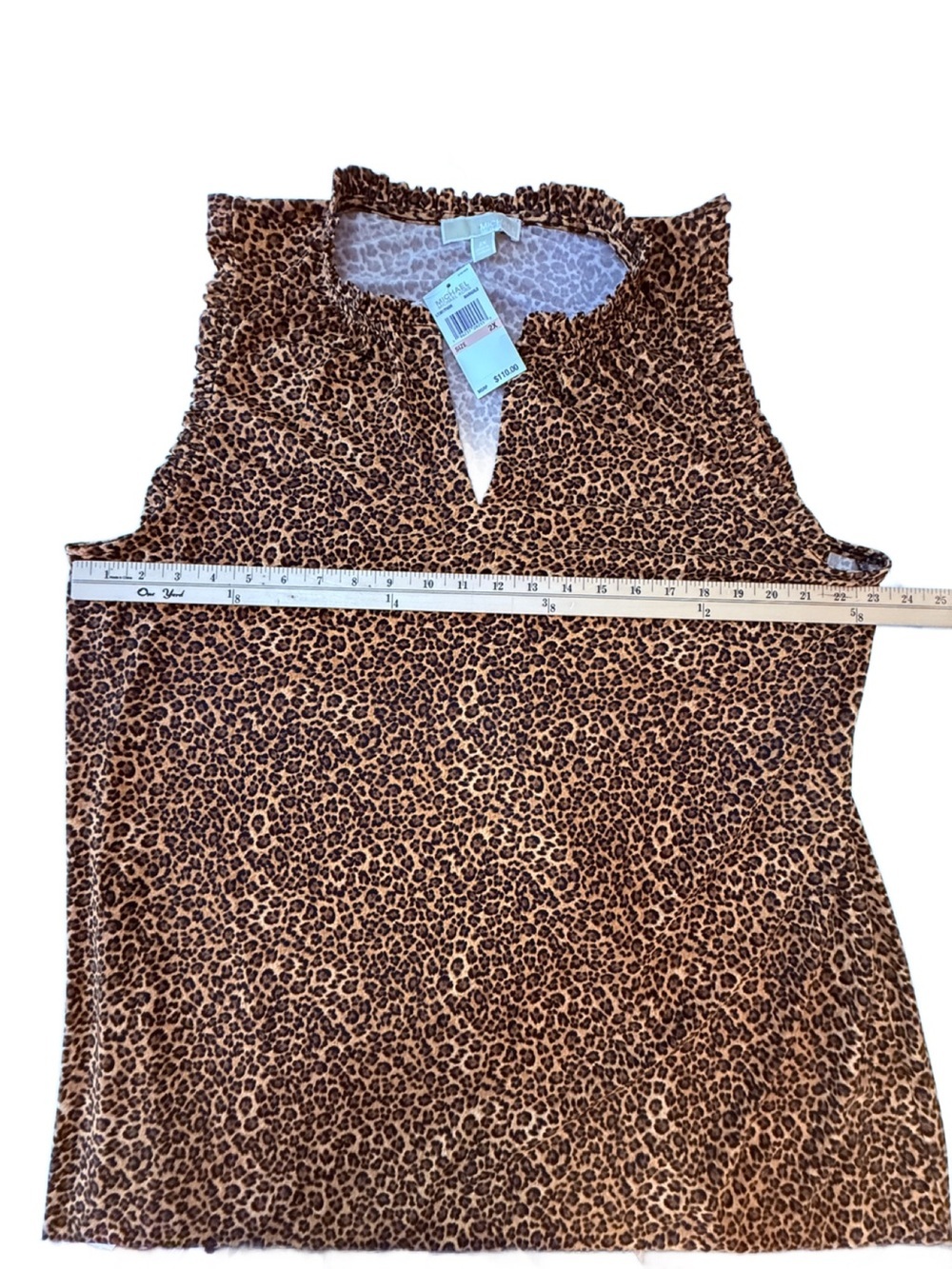 Plus size Michael Kors Sleeveless Leopard Print Shift Dress. NWT. 2X - Picture 4 of 8